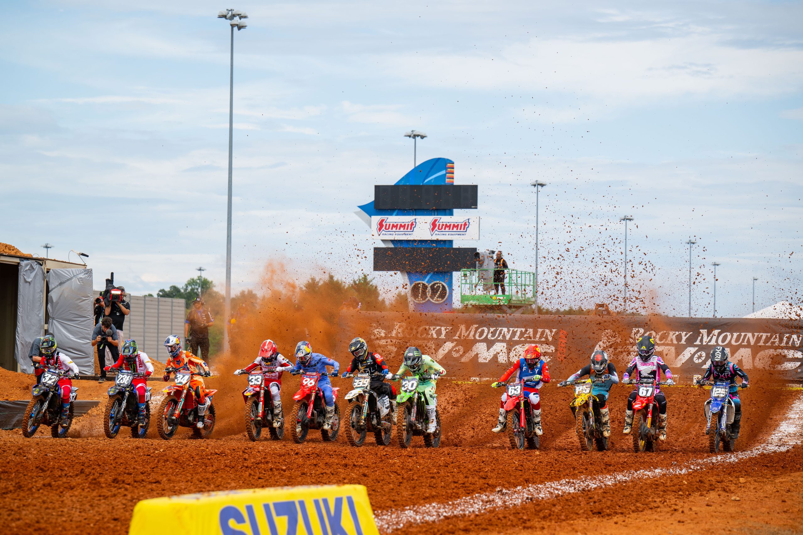 Jo Shimoda (#30) used 4-1 moto scores to earn the 250 Class victory at the sport's first post-season race. Photo Credit: Feld Motor Sports, Inc.