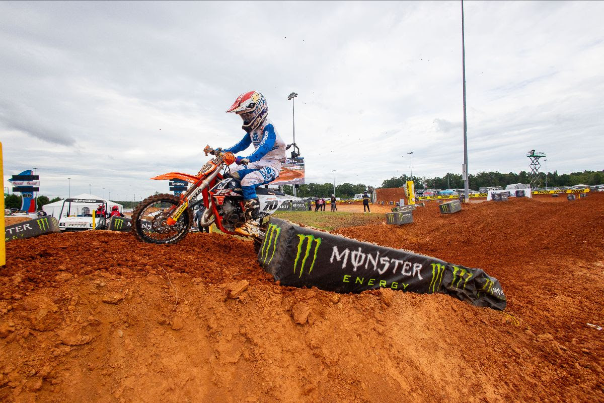 Jackson Vick earned the win in the SMX World All Stars race, a 65cc class of young racers between the age of 8-12. Photo Credit: Feld Motor Sports, Inc. 