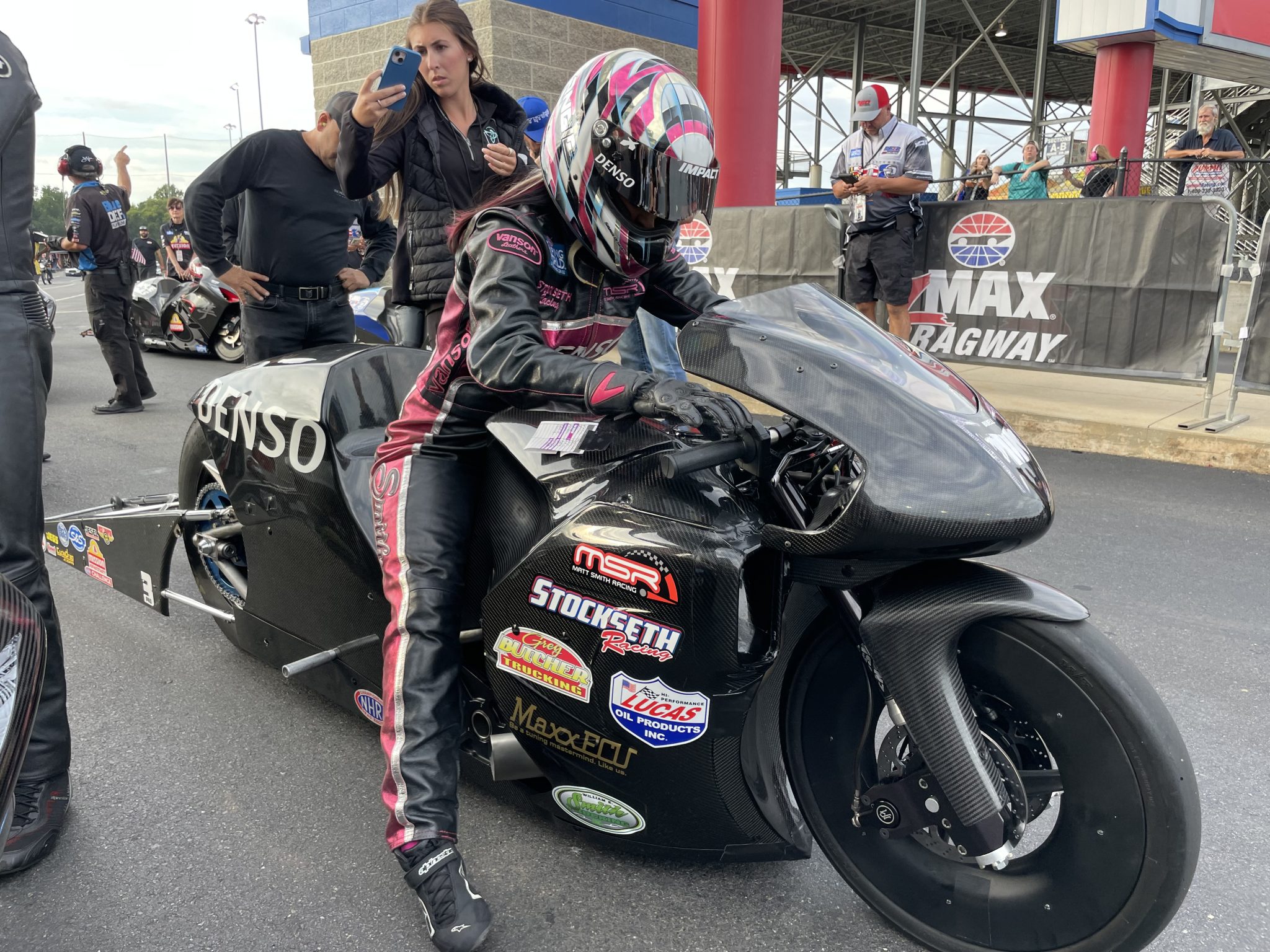 Angie Smith Suffers Two Broken Feet and Road Rash in High Speed Crash Drag Bike News