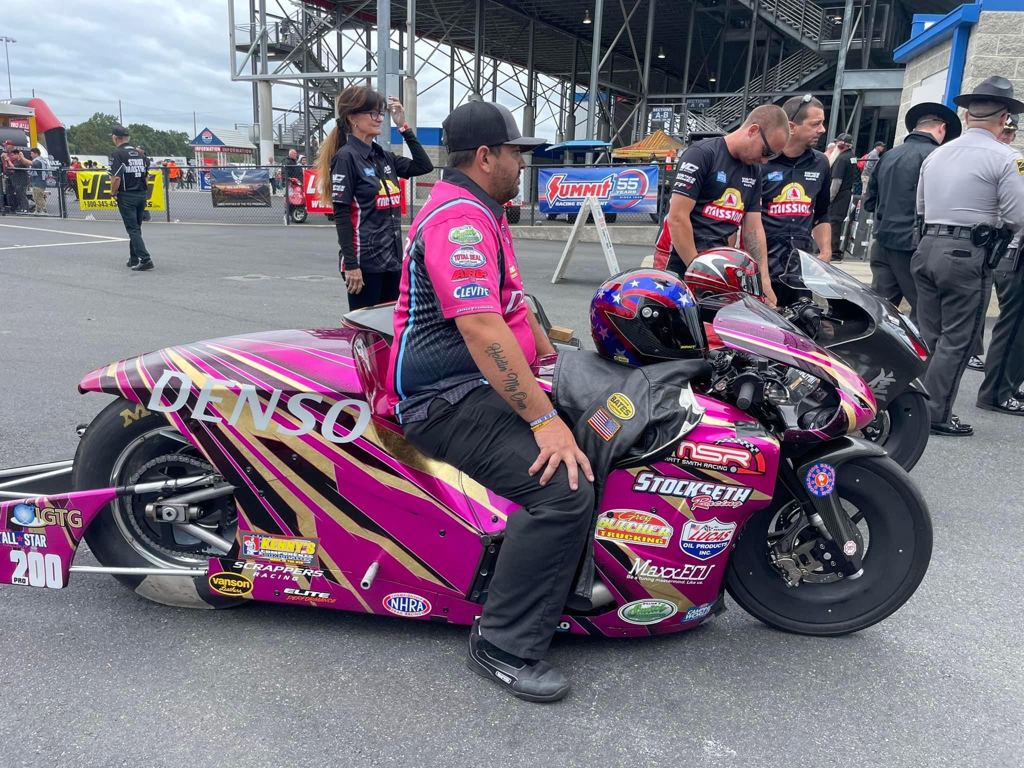 Angie Smith's Pink Denso Bike