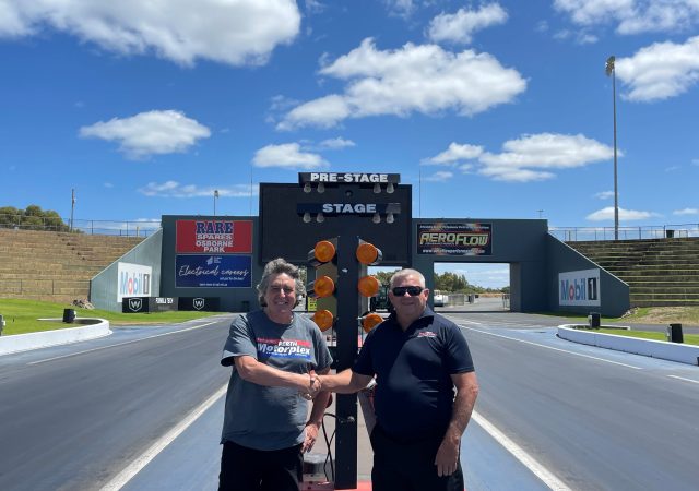 Ray Treasure and Murray O'Connor at the Perth Motorplex