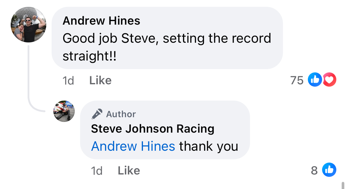 Andrew Hines Comment