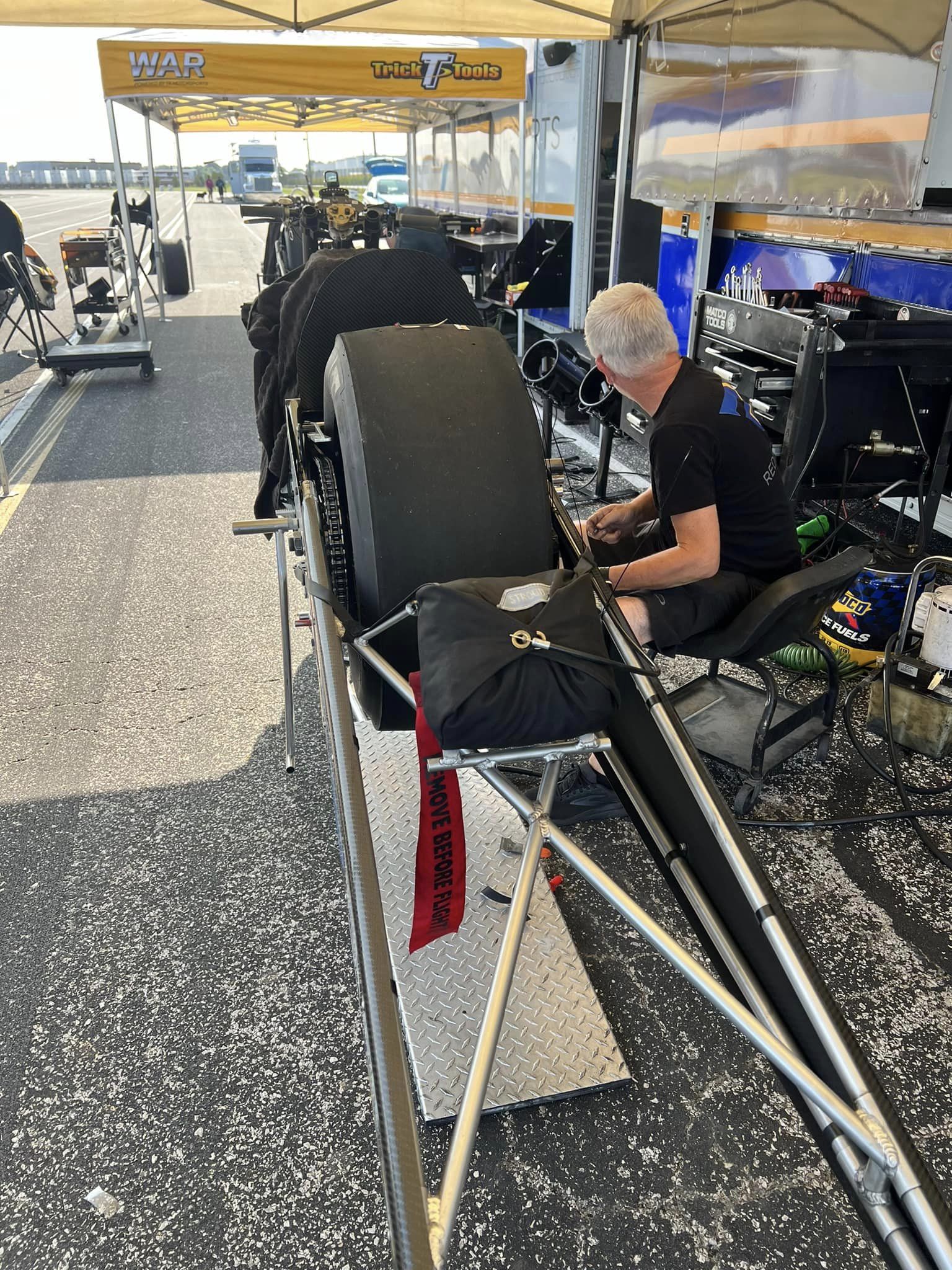 Chirs Bostick Pro Stock Motorcycle Parachute