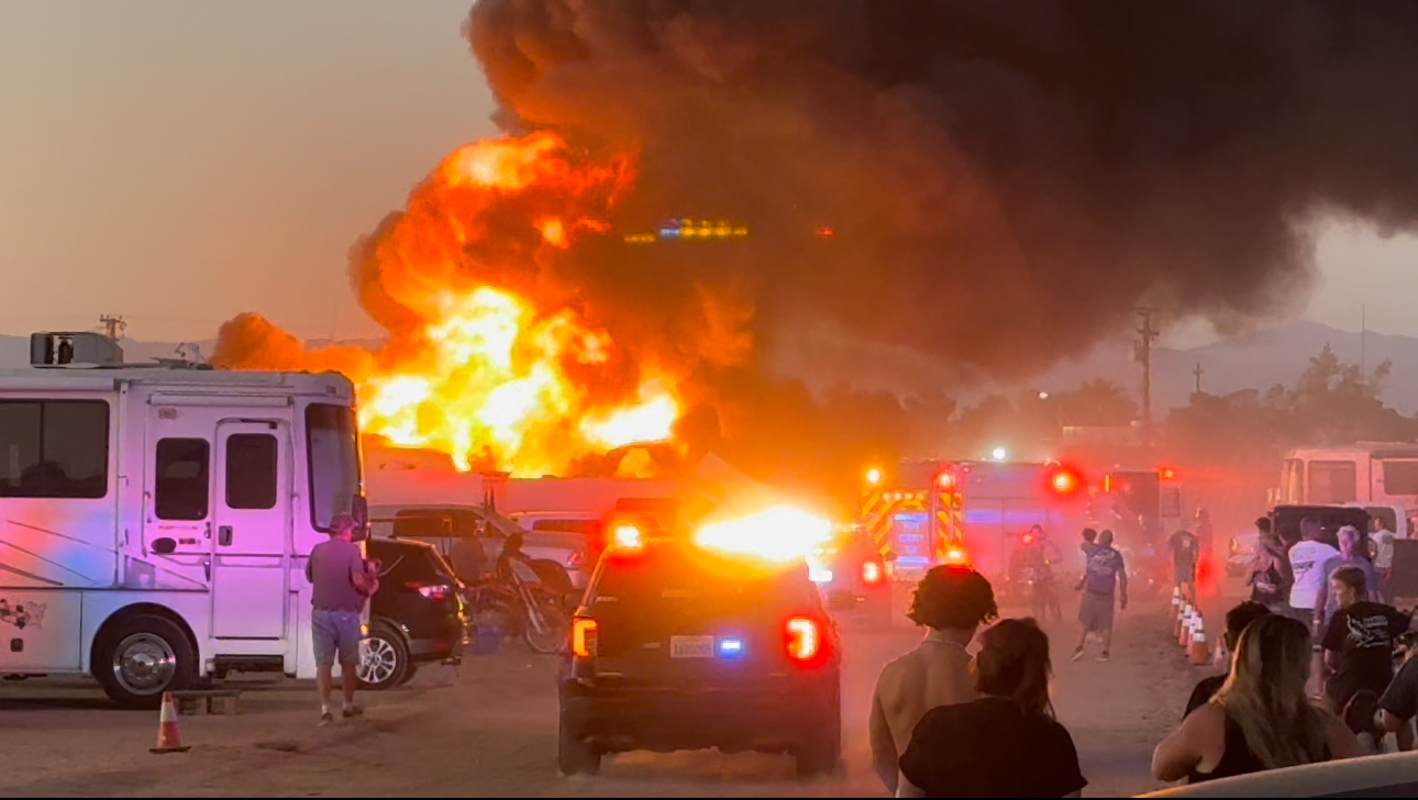 Fire Destroys the pits