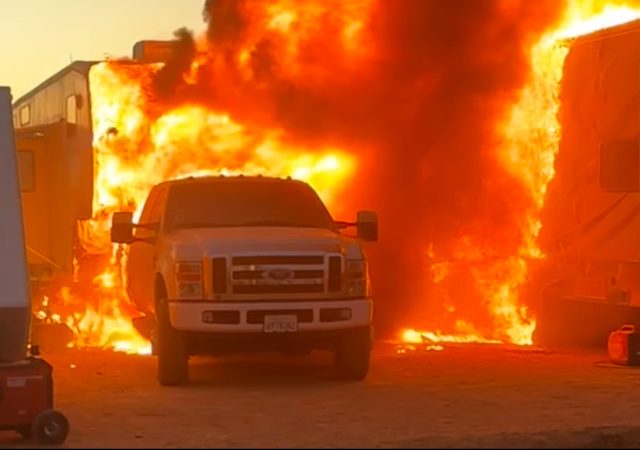 Fire Destroys the pits