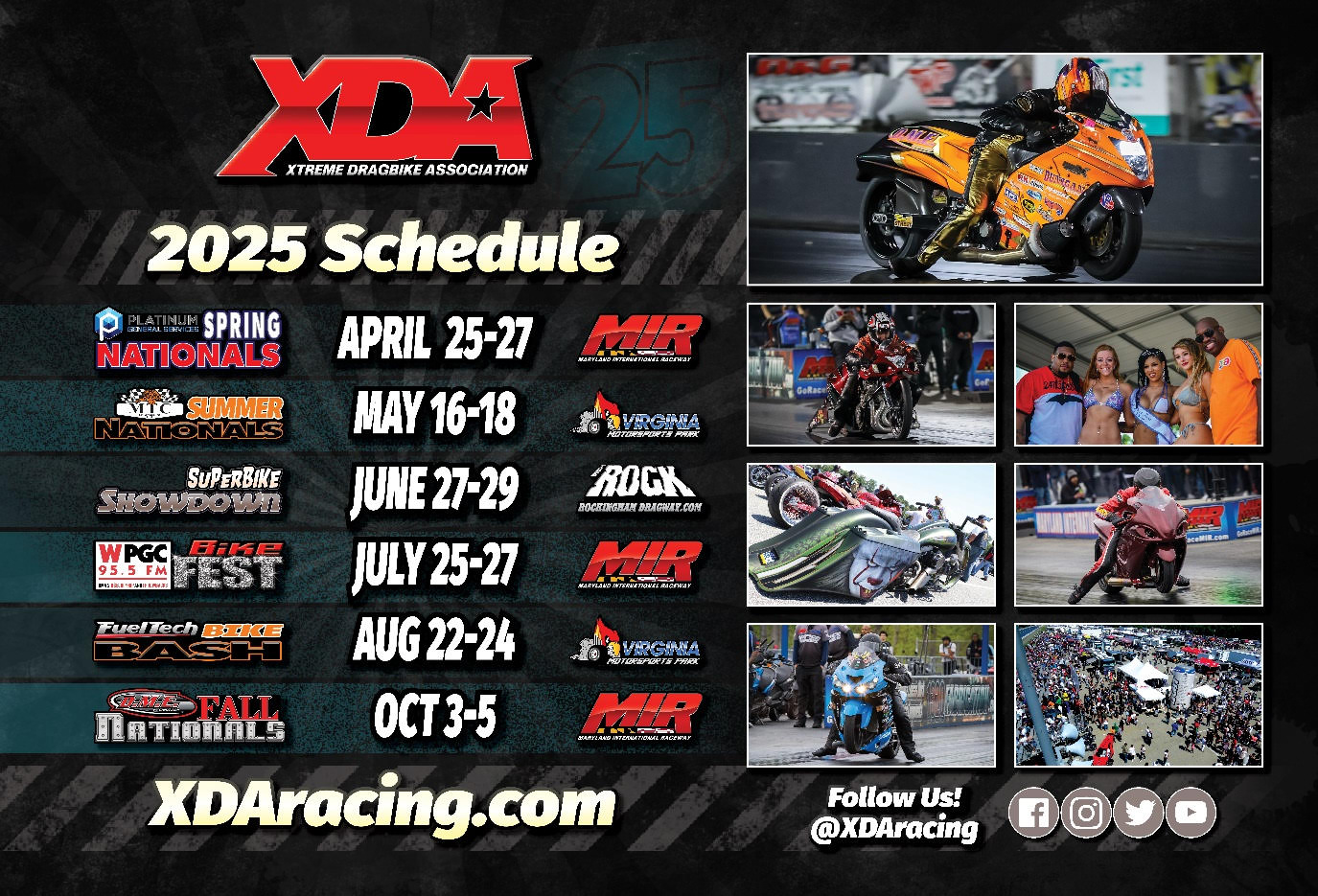 2025 XDA Schedule