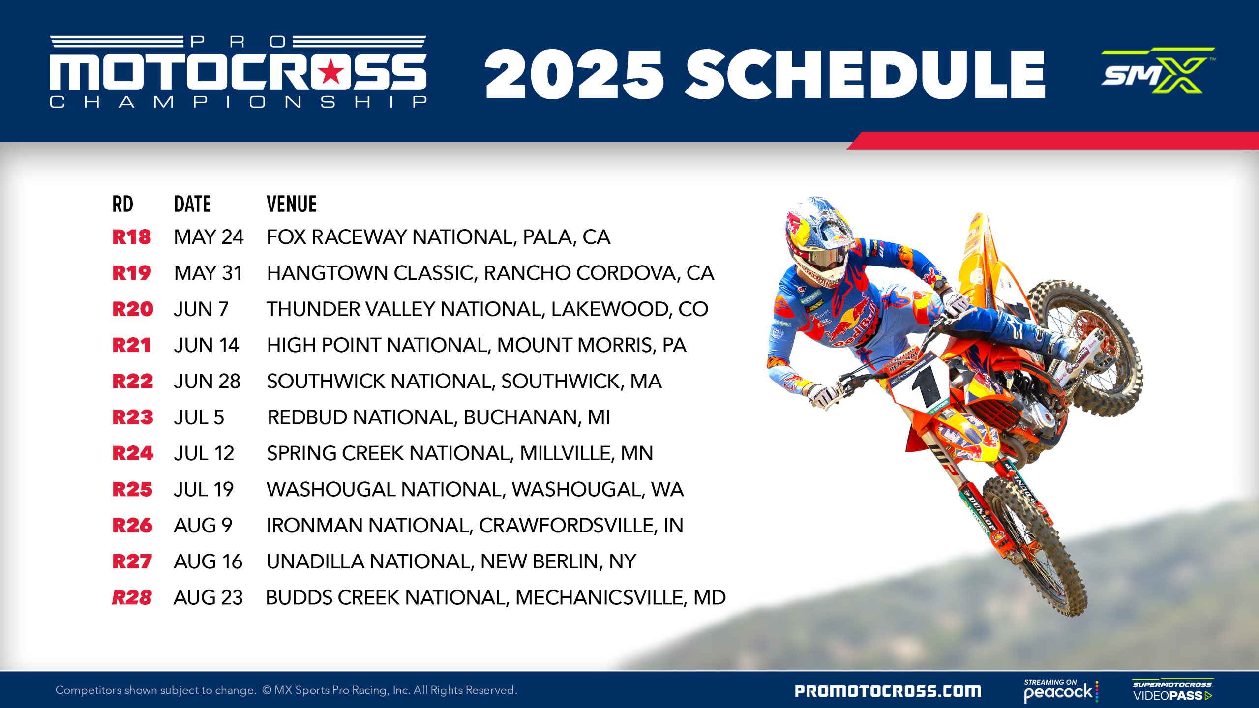 Pro Motocross Schedule