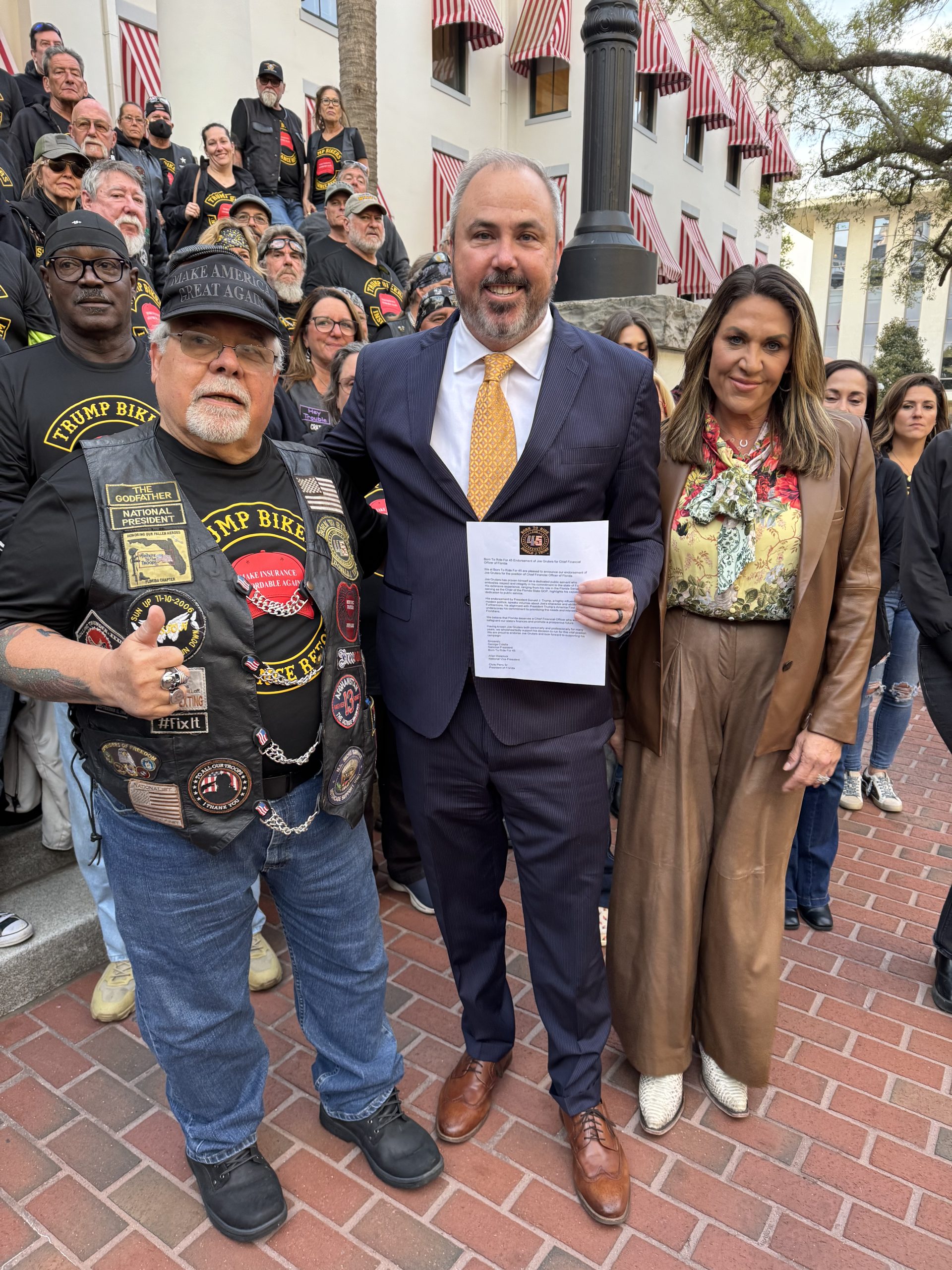 Motorcycle riders at Florida State Capitol