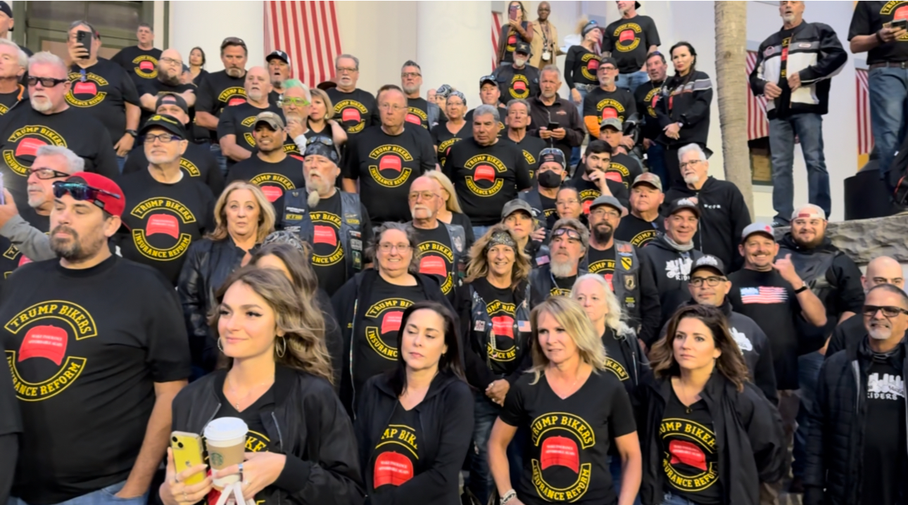 Motorcycle riders at Florida State Capitol