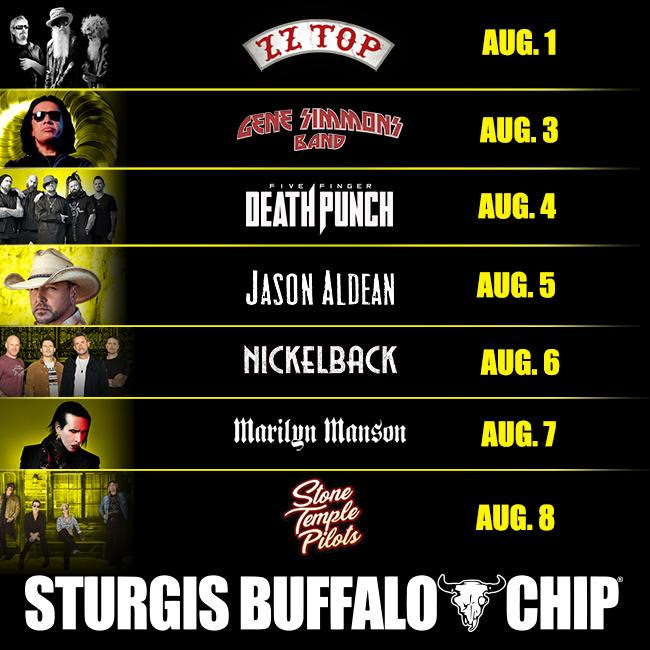 Buffalo Chip Sturgis Concert Lineup