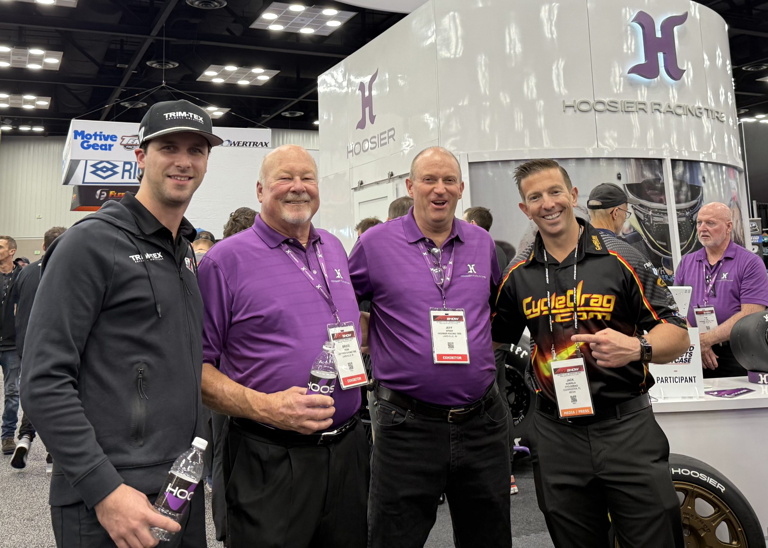 Josh Bilicki, John Sear of Team Hooiser and team and Jack Korpela