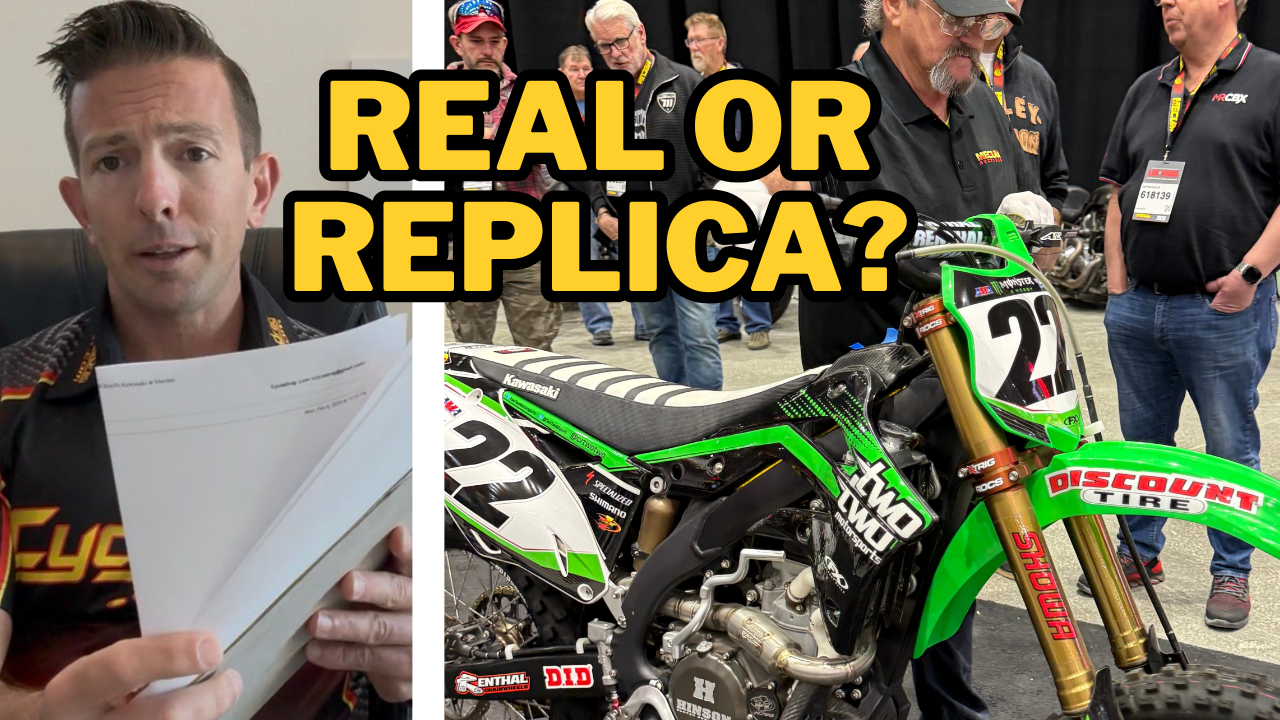 Chad Reed Kawasaki Mecum Auction Bike