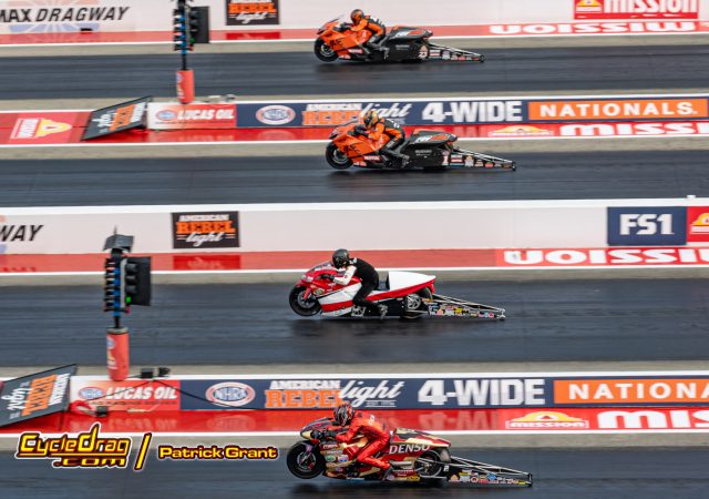 Pro Stock Motorcycle 4 Wide