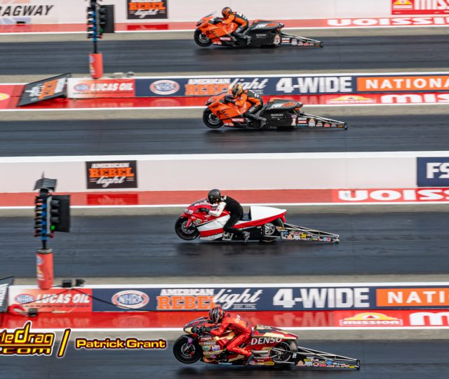 Pro Stock Motorcycle 4 Wide