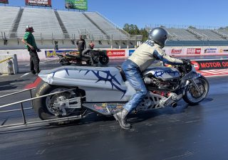 Man Cup Motorcycle Drag Racing