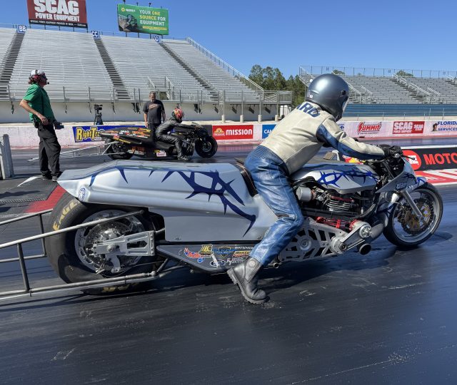 Man Cup Motorcycle Drag Racing