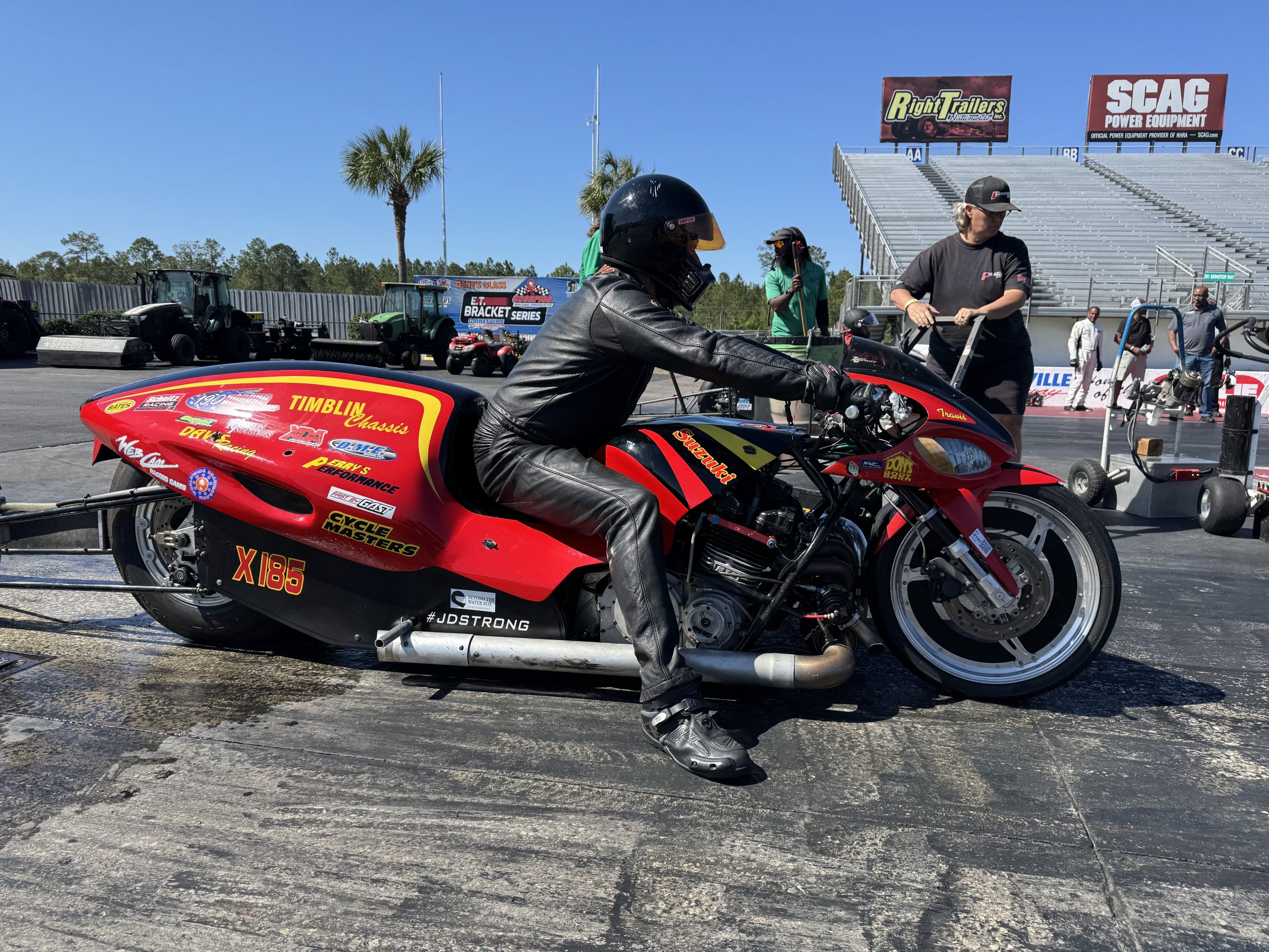 Man Cup Motorcycle Drag Racing