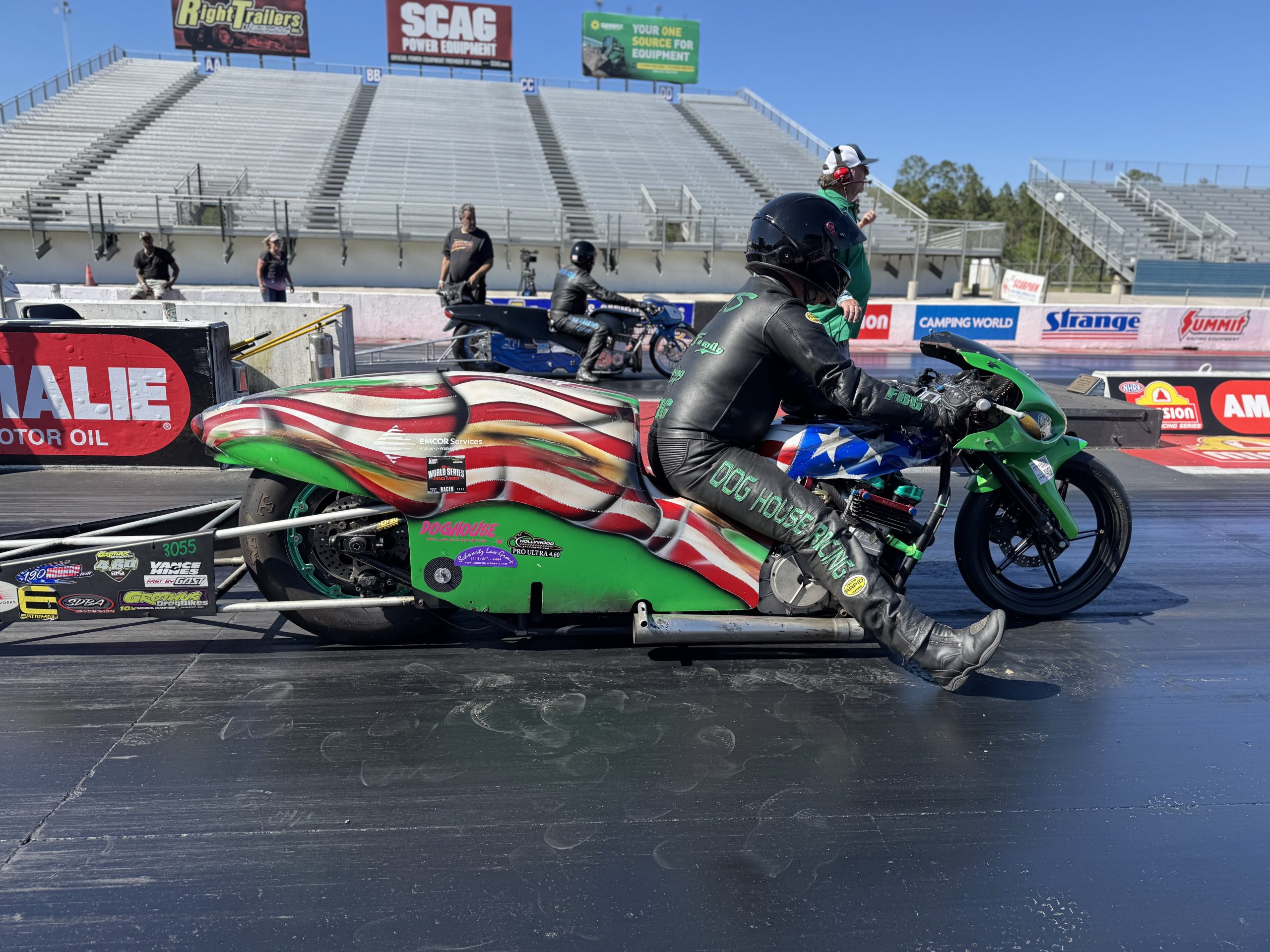 Man Cup Motorcycle Drag Racing