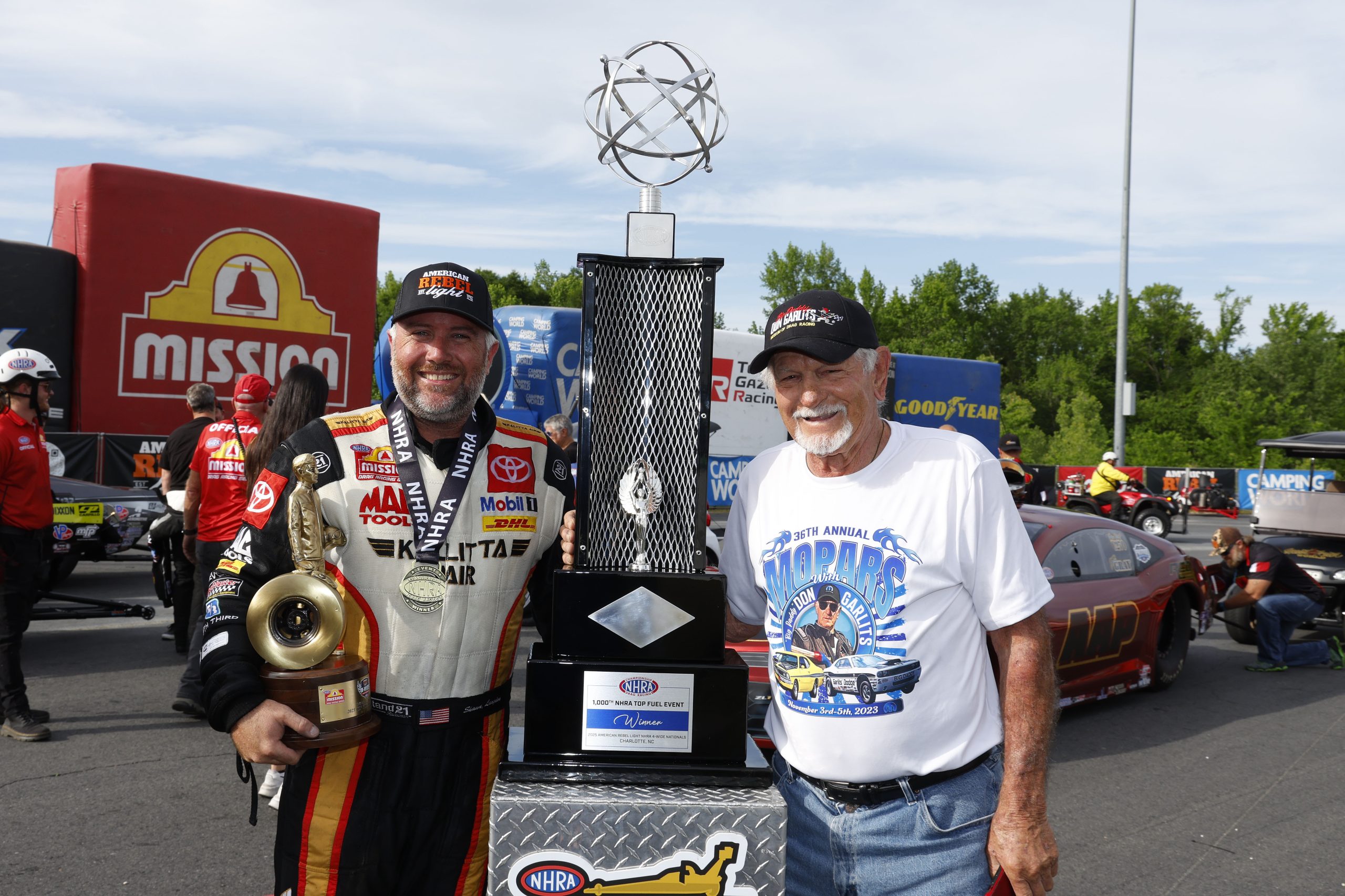 Shane Langdon and Don Garlits