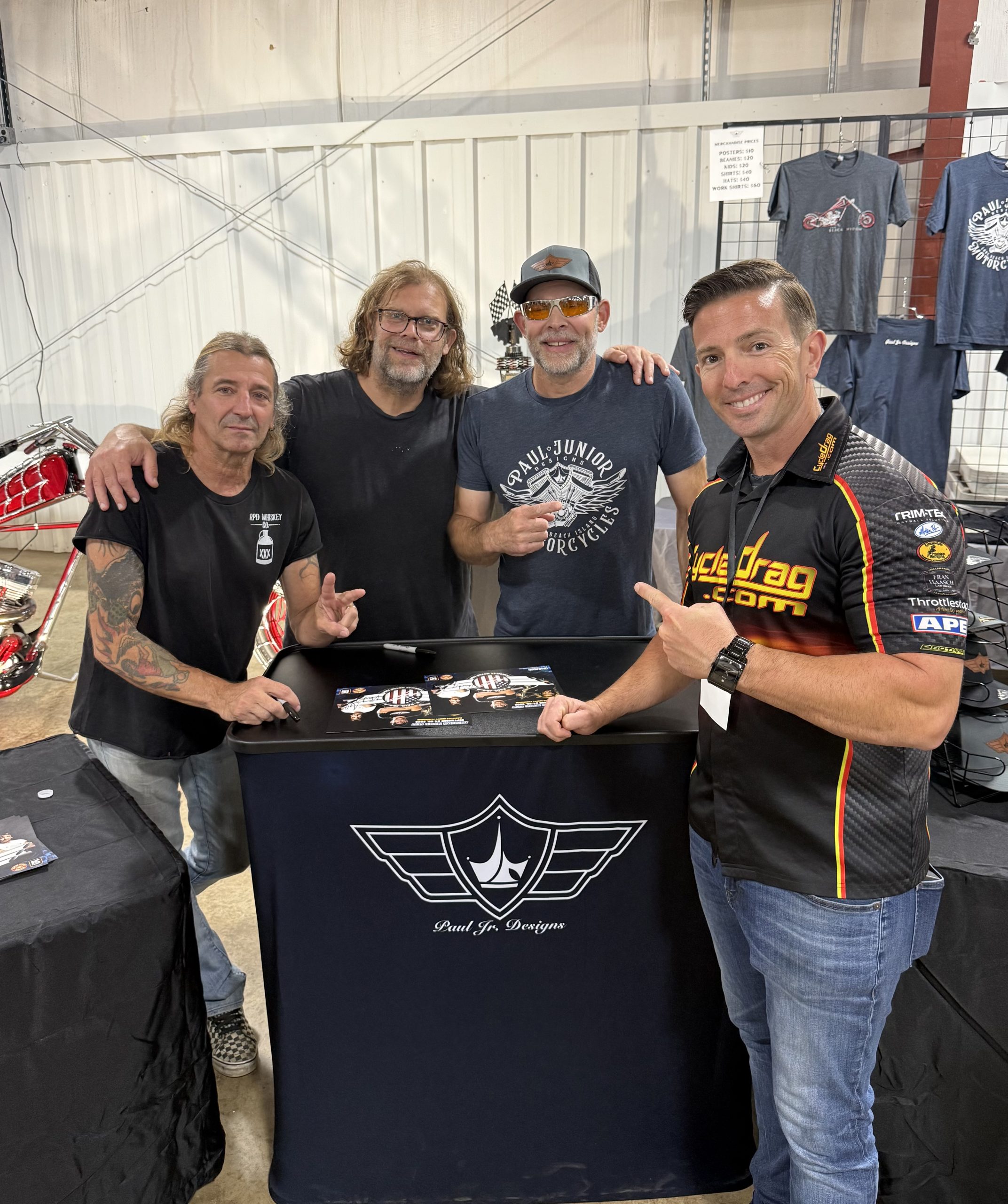 Rick Petko, Mikey Teutul, Paul Teutul Jr and Jack Korpela